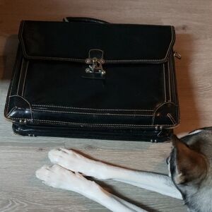 Classic Black Leather Briefcase